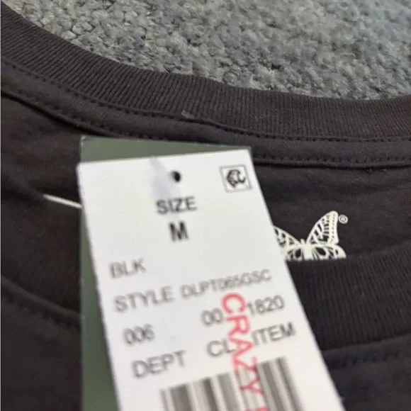 Crazy 8 Black Graphic Tee with Floral Design - Picture 2 of 3